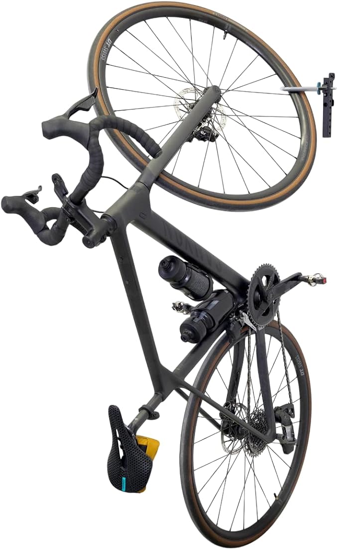 StoreYourBoard WheelRest Bike Hook, No-Lift Garage Bike Wall Mount 75lbs Max Load, Fits All Bikes, Vertical Bicycle Storage Rack, Adjustable Bike Hanger for MTB, Road, eBike, 1 Pack