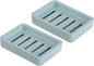 Plastic Soap Dish, Soap Bar Holder with Drip Tray, Draining Soap Box for Shower,Kitchen, Bathroom