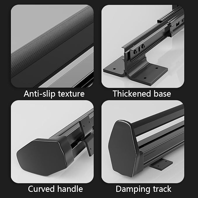 Pull Out Valet Rod for Pants Hangers, Top Mounted Adjustable Sliding Closet Rail, Made of Aluminum Alloy, Smooth Pull-Out, Heavy Duty Trouser Rack Bar for Skirts, Shirts