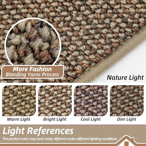BEQHAUSE Dirt Trapper Door Mat 32" x 48", Non-Slip Washable Doormats, Beige - Image 5