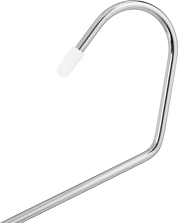 Set of 5 Relaxdays Multi Pants Hangers, Metal Skirt Holder, 3 Trouser Rails, Open, Non-Slip, Assorted Colours