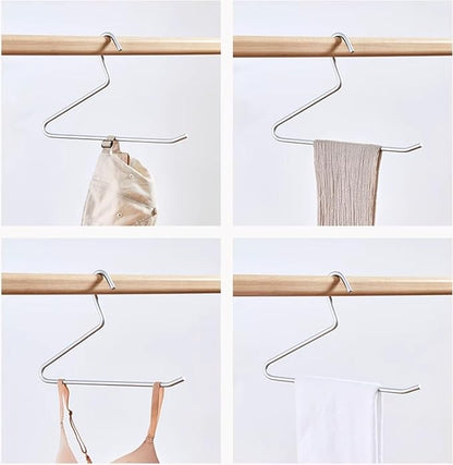 Premium Matte Silvery Aluminum Pants Hanger 10 Pack, 13.7” Extra Smooth & Durable Metal Shirt Dress Hanger,Aluminum Alloy Hanger,Clothing Support,Clothing Hang