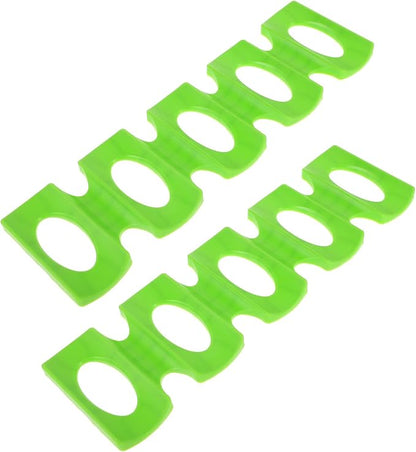 Mobestech 2pcs Fridge Silicone Beer Can Organizer Wine Bottle Stacker Refrigerator Space Saver Drink Holder Rack for Home Party Bar Green