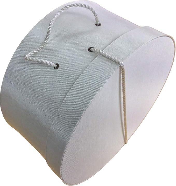 Sarah's Hat Boxes Classic Ivory Hat Box – 18.5" x 9.5" (Dia. x Ht.) Handmade in USA – Odorless Non-Toxic Adhesive, Cording Handle – Premium Storage for Hats & Accessories