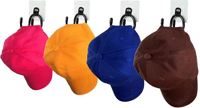 Baseball cap Rack, Mini Hat Rack Wall Mount Hat Holder Hat Storage Rack to Display Your Hat on The Wall - No drilling, No installation tool required , Stick-On, Strong Self-adhesive（hold up to 15 Lb.）
