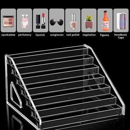 Acrylic Display Rack Cosmetic Large 3 Tiers Organizer Display Cases for Perfumes, Eyeshadow Palettes, Candy, Cookies, Figures