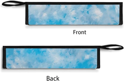 Blue Tie Dye Reusable Travel Tableware Carrying Bag Storage Case Cutlery Flatware Organziers for Straw Spoon Fork Chopsticks Portable Utensil Holder