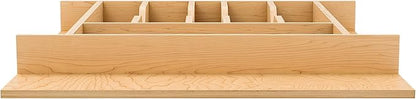 Rev-A-Shelf Natural Maple Right Size Utensil Insert Home Storage Kitchen Organizer 7 Compartment Drawer Accessory, 19 1/4" x 19 1/2", 4WCT-24SH-1