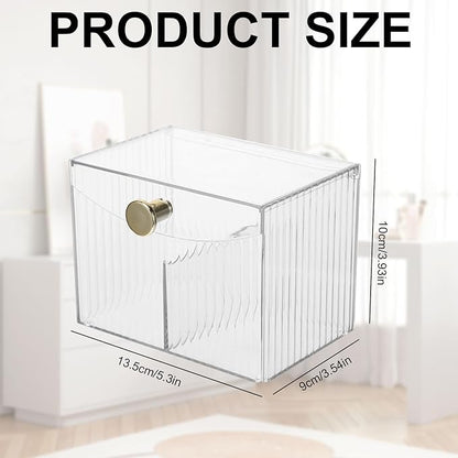 Double Compartment Qtip Holder with Lid,Cotton Ball Holder with Lid,Cotton Pad Holders,Container Dispenser Box for Bathroom Home Storage Organization(White)