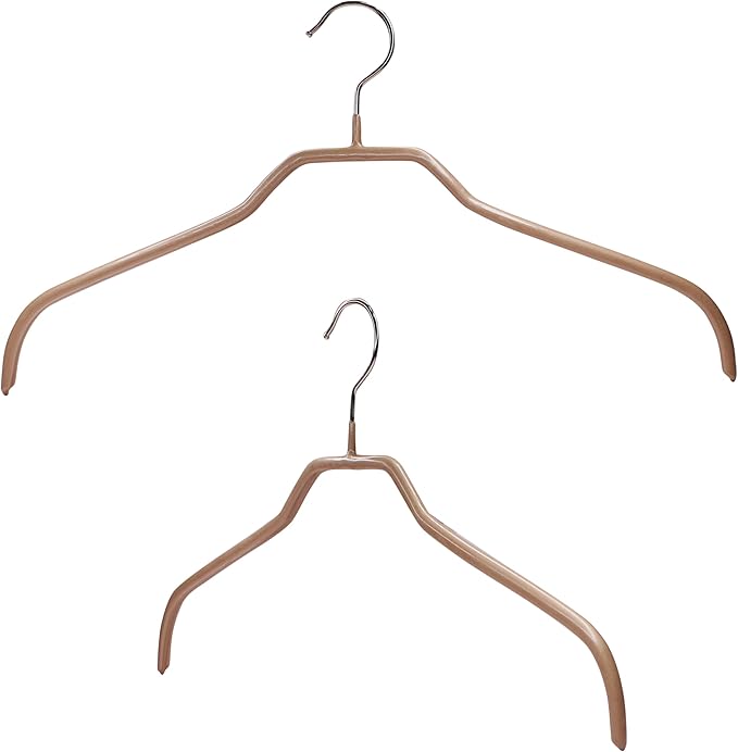 Mawa Clothing Hangers, Steel Hanger with Non-Slip Coating, for Shirts, Dresses, Camisoles, T-Shirts, 360-degree Rotatable Hook