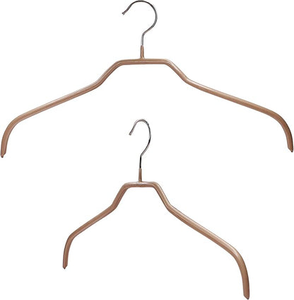 Mawa Clothing Hangers, Steel Hanger with Non-Slip Coating, for Shirts, Dresses, Camisoles, T-Shirts, 360-degree Rotatable Hook