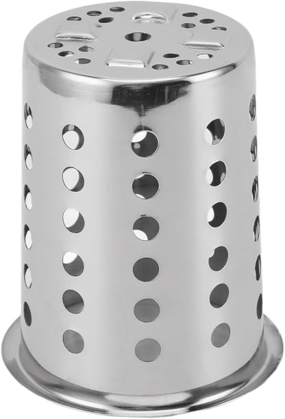 TOPINCN Stainless Steel Utensil Holder, Multifunctional Design Large Capacity Organizer for Knives, Forks, and Chopsticks, Convenient and Practical (With Holes)