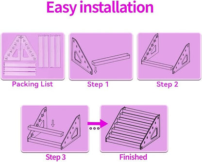 Nail Polish Storage Box Makeup Organizer Cosmetics Storage Transparent Easy to Assemble 7 Layers