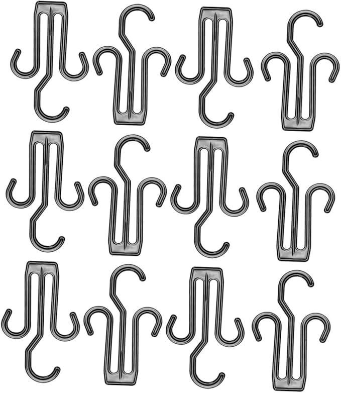 VICASKY 12pcs Plastic Shoe Drying Hooks Double Hook Design Sturdy Multi Functional Shoe Organizer for Closet and Door Hanging Lightweight Space Saving Holder for Quick Drying and Shape
