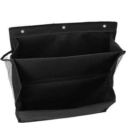 Efficiently Use Vertical Space with Door Mounted Design Hanging Shoes Design, Oxford Fabric Double Tier Shoe Organizer for Spaces (Black)