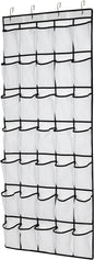 35Large Pockets Over The Door Shoe Organizer, Mesh Pockets Shoe Holder Rack, Capacity hanging shoe organizer，door shoe rack With 4 Metal Hook.