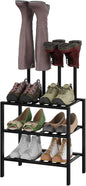 Boot Rack for Tall Boots Organizer,3-Tier Multiuse Shoe Rack and Boot Storage Rack,for Tall Boots,Sneakers,High-Heel (Black, 3-Tier-Short)