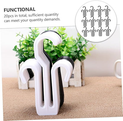 20pcs Multifunctional Shoe Rack for Drying Slippers and Shoes Space-Saving Hanging Organizer with Hooks Design for Home Hotel and Store Use Black