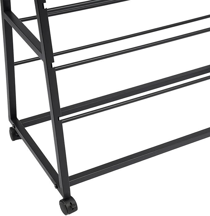 Ribbon Organizer 15 Tier Metal Ribbon Holder Organizer Rack, Double-Sided Ribbon Storage Rack, 31.5In/W, Gift Wrapping Paper Craft Ribbon Storage Shelf for Scarf, Ties, Belt, Towel