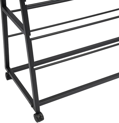 Ribbon Organizer 15 Tier Metal Ribbon Holder Organizer Rack, Double-Sided Ribbon Storage Rack, 31.5In/W, Gift Wrapping Paper Craft Ribbon Storage Shelf for Scarf, Ties, Belt, Towel