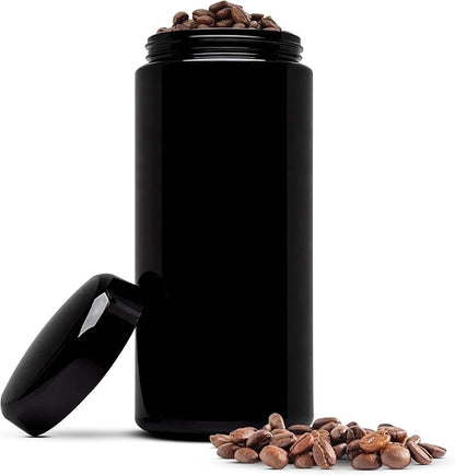 Infinity Jars, 1 L (12 oz) Airtight Coffee Canister Ultraviolet Glass Coffee Bean Storage Container Antistatic, Light Blocking Container for Coffee, Herbs, Tea & Spices Durable
