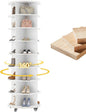 8 Tier Rotating Shoe Rack, Shoe Tower Organizer with 4 Universal Casters, Spinning Lazy Susan Display Storage Rack Round Carousel Vertical Handbag Closet (White, 23.6’’×23.6’’×74’’)