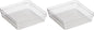 Oggi Clear Drawer Organizer - 6" X 6"- Ideal for Organizing Kitchen Drawers, Office, Desk, Silverware, Kitchen Utensils, Cosmetics and Bathrooms (Pack of 2)