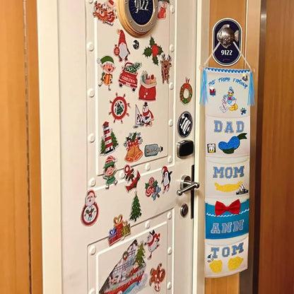 RUNROLE 8 Inch Narrow Fish Extender to Right Fit the Cabin Door - 1, 2, 3, 4, 5 Pocket, Blank White for Easy Customization, 2026 &2027 FE for Gift Exchanges and Pixie Dust