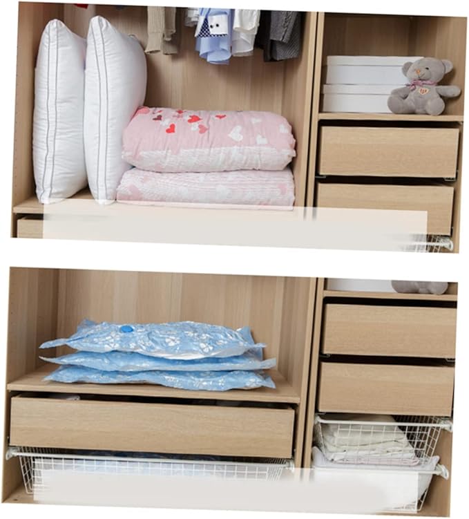MAGICLULU 11pcs Vacuum Compression Bag Set Suction Bags for Flowers Airtight Storage for Clothes Bedding and More Space Saving for Travel and Home Organization