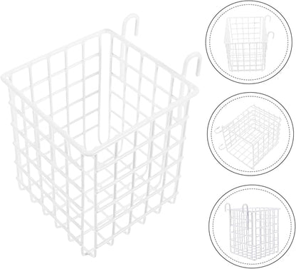 SOLUSTRE Iron Hanging Basket Storage Rack for Kitchen and Bathroom Versatile Wire Organizer for Cabinet Doors Space Saving Design Capacity for Utensils and Toiletries