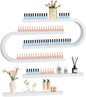 EBANKU 4PC U Shape Nail Polish Racks Heavy Duty Nail Shelfs for Wall Nail Polish Display Rack Cosmetic Display Cases Lipstick Perfume Wall Shelf Nail Polish Organizer for Home Spa Nail Salon (White)