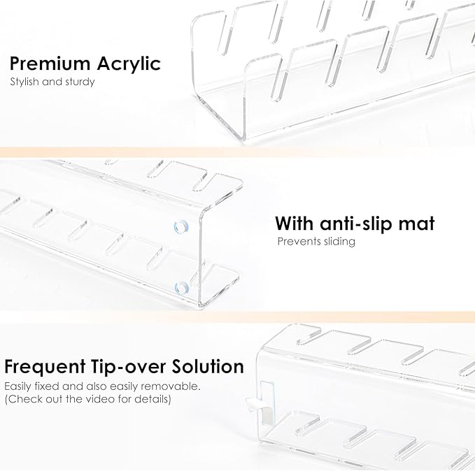 Acrylic Hat Rack, Clear Hat Organizer for Baseball Caps, Hat Display Stand for Closet, No Installation Hat Holder Organizer, 2 Packs, ZMMJTM2P