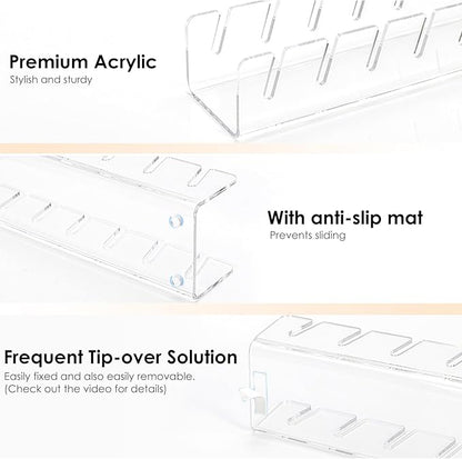 Acrylic Hat Rack, Clear Hat Organizer for Baseball Caps, Hat Display Stand for Closet, No Installation Hat Holder Organizer, 2 Packs, ZMMJTM2P