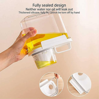 Rice Airtight Dry Food Storage Containers with Pourable Spout,Kitchen Food Cereal Storage Containers with Graduated Cap (1800ML)
