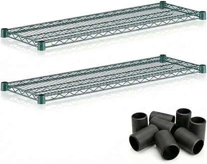 2 Pack Green Additional Wire Shelf for 14"x48" NSF Shelving Units, Replacement Shelves for Wire Rack