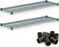 2 Pack Green Additional Wire Shelf for 14"x48" NSF Shelving Units, Replacement Shelves for Wire Rack