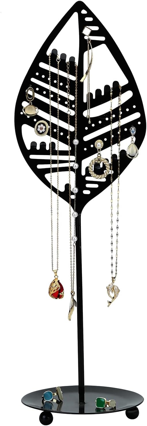 Half RoomJewelry Organizer Jewelry Stand Jewelry Holder Organizer, Necklace Organizer with Ring Tray, Sturdy Jewelry Hanger for Necklace，Jewelry Tower Storage Rack Tree for Bracelets Earrings Rings