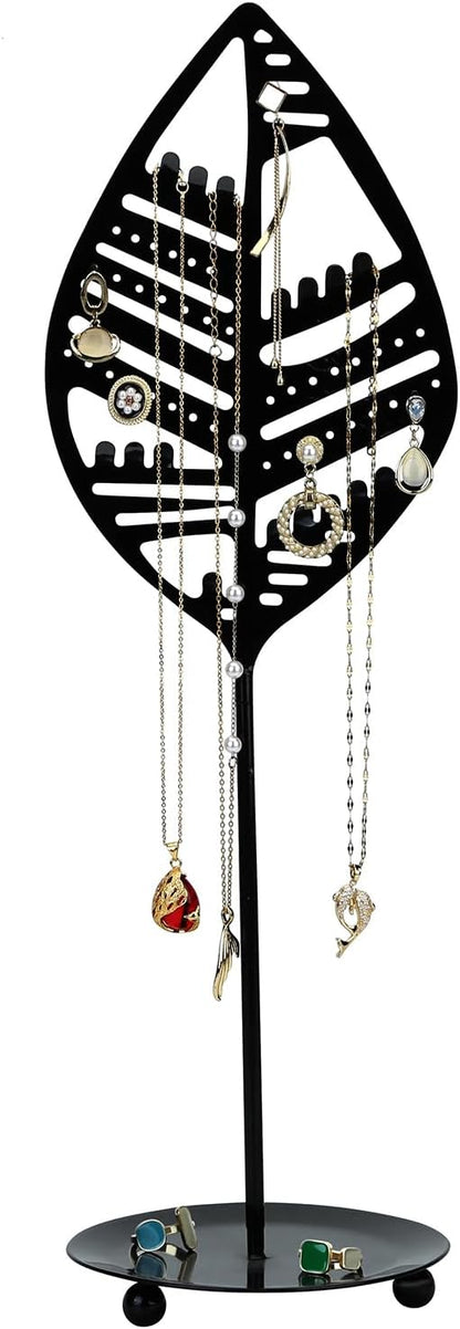 Half RoomJewelry Organizer Jewelry Stand Jewelry Holder Organizer, Necklace Organizer with Ring Tray, Sturdy Jewelry Hanger for Necklace，Jewelry Tower Storage Rack Tree for Bracelets Earrings Rings