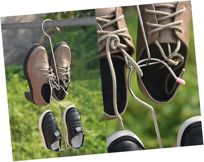 Foldable Shoe Rack Organizer 2pcs Stainless Steel Shoe Drying Rack Hanger Door Hanging Organizer Dry