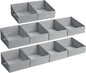 DIMJ Closet Storage Bins 10 Pack - Fabric Storage Baskets for Shelves, Collapsible Clothes Organizer with Handles, Trapezoid Shelf Organization Storage Cubes for Purse, Toys, Books, Towel, Clothes