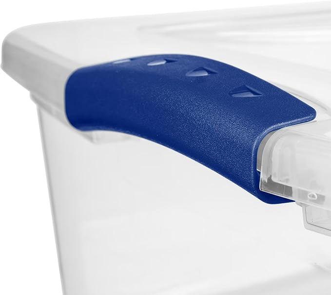 32 Quart Storage Bins with Lids, 2-Pack, Clear Plastic Stackable Tote Box Containers for Under-bed Home Organization