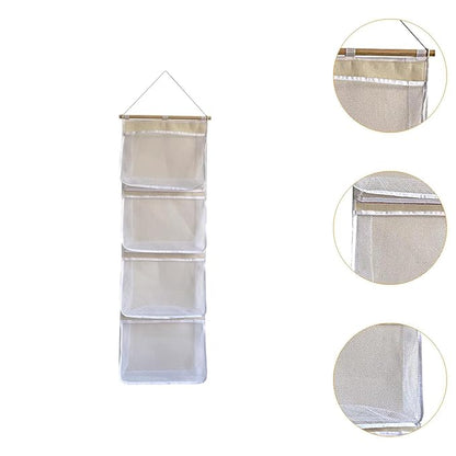 Fenteer Over Door Organizer,Hanging Storage Organizer,Stuffed Animal Storage, Accessory Holder for Shoes Girl Nursery Boy, White