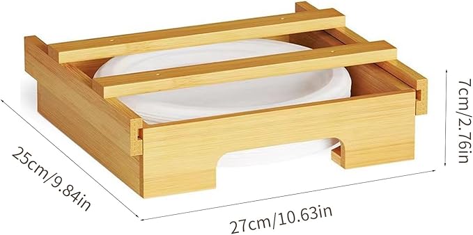 Wall Mounted Paper Plate Storage Rack Practical Under Cabinets Dish Efficient Kitchenwares Decorations