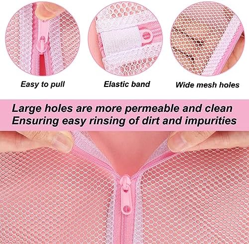 Vivifying Mesh Laundry Bags, 4 Pack, 3 Sizes, Polyester Wash Bags - Image 2