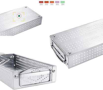 Large Silverware Drawer Organizer, 304 Stainless Steel Mesh Utensil Organizer for Kitchen Drawers Organizer Metal Flatware Tray for Knives, Spoons,Cosmetic - 12.0x5.5X2.0 Inch