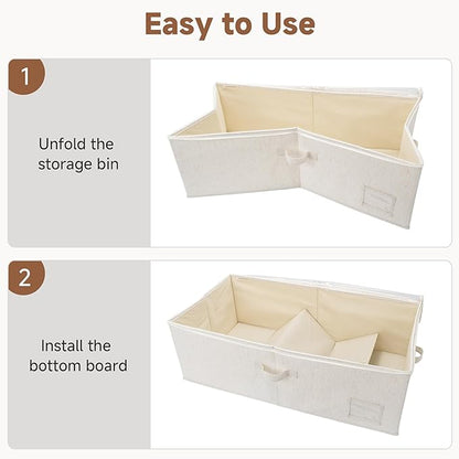 StorageWorks Under Bed Storage Bins, 10" Underbed Storage Containers with Clear Lid, Handles and Label Holder, 20.5 Gallon Storage Box for Clothes, Bedding, Blankets, Shoes, Baby Clothes, 2 Pack