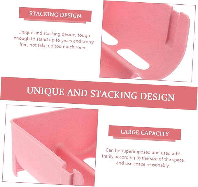 4pcs Stackable Wine and Soda Can Organizer Rack for Pantry Drawer Storage Holder Space-Saving Design for Kitchen and Cabinet Pink