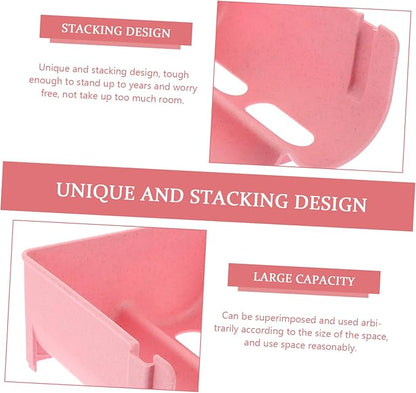 4pcs Stackable Wine and Soda Can Organizer Rack for Pantry Drawer Storage Holder Space-Saving Design for Kitchen and Cabinet Pink