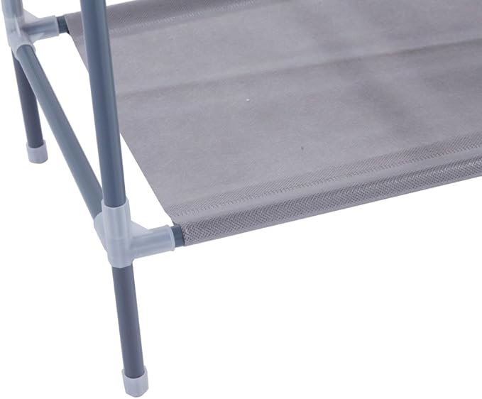 Savins Simple Assembly 10 Tiers Non-woven Fabric Shoe Rack Gray