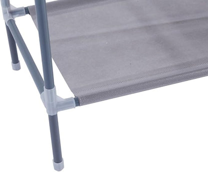 Savins Simple Assembly 10 Tiers Non-woven Fabric Shoe Rack Gray